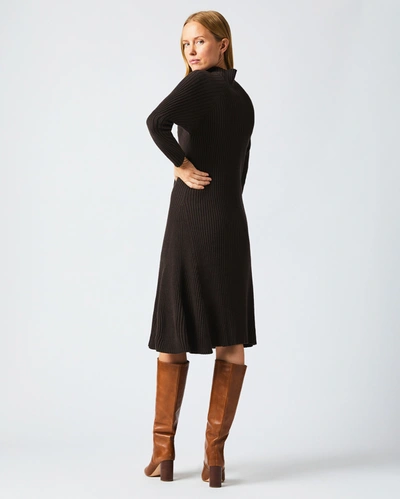 Reid Turtleneck Sweater Dress In Coffee Bean