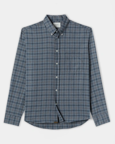 Shop Reid Tuscumbia Shirt In Grey/blue