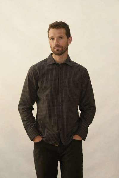 Reid Tuscumbia Shirt In Meteorite/pewter/monk's Robe