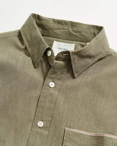 Shop Reid Twisted Msl 1-pocket Shirt In Olive