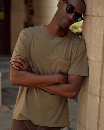 Reid Washed Tee In Moss