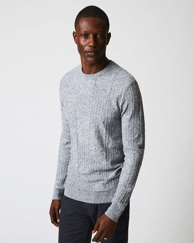 Shop Billy Reid Weave Sweater Crew In Light Grey Marled