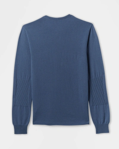 Reid Wool Cashmere Henley In White/light Grey