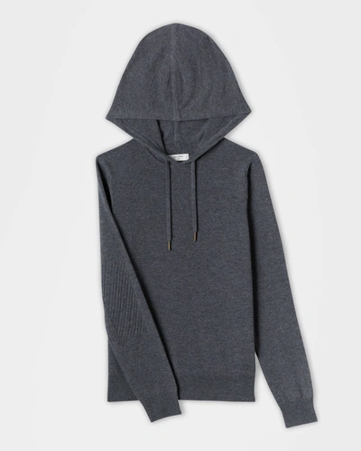 Reid Wool Cashmere Hoodie In Grey Mix