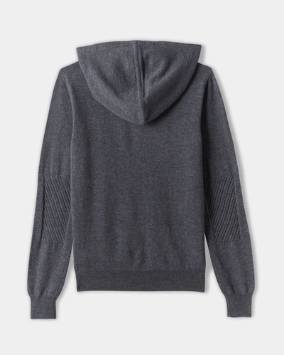 Reid Wool Cashmere Hoodie In Grey Mix