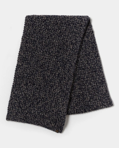 Shop Reid Wool Cashmere Scarf In Navy/brown