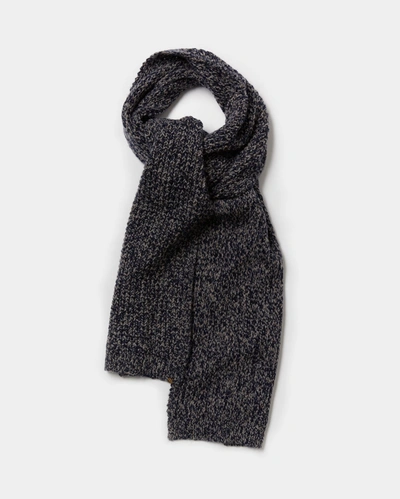 Reid Wool Cashmere Scarf In Navy/brown