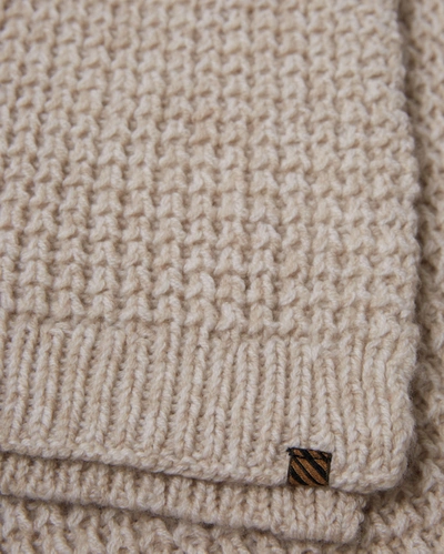 Reid Wool Cashmere Scarf In Navy/brown