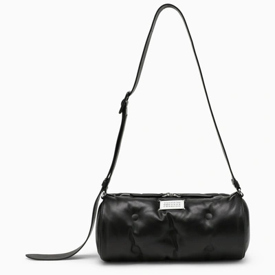 Shop Maison Margiela Black Leather Glam Slam Pillow Bag