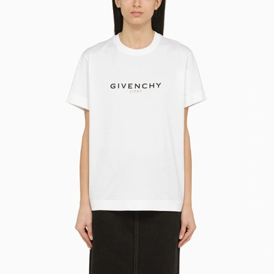 Shop Givenchy | White Crew-neck T-shirt With Logo
