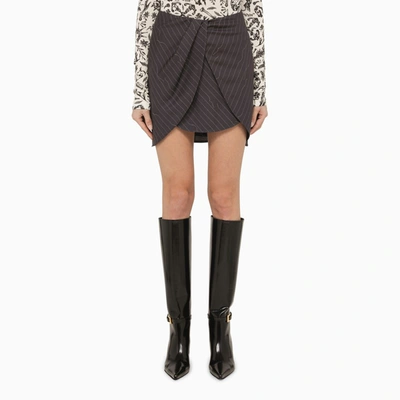 Shop Off-white ™ Grey Twist Pinstripe Miniskirt