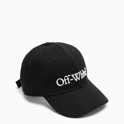 Shop Off-white Black Baseball Cap With Logo