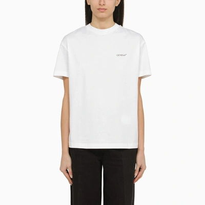 Shop Off-white ™ White T-shirt With Arrow X-ray Motif