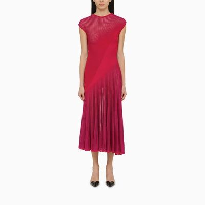 Shop Alaïa | Pink Twisted Silk Blend Long Dress In Black