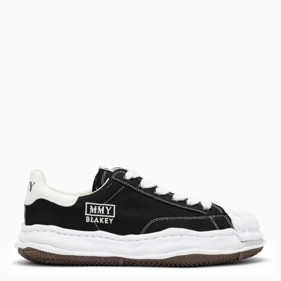 Shop Miharayasuhiro Maison Mihara Yasuhiro Black Canvas Blakey Low-top Sneakers