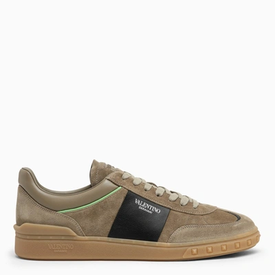 Shop Valentino Upvillage Brown Leather Low Top Trainer