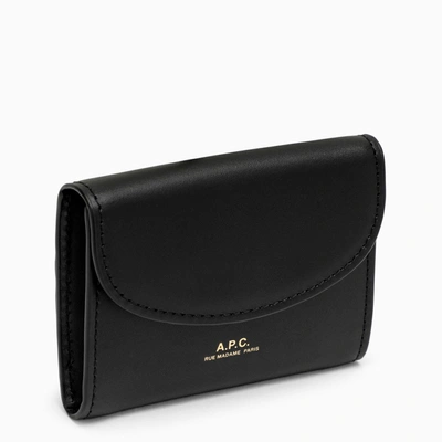 Shop Apc Genève Black Leather Card Holder