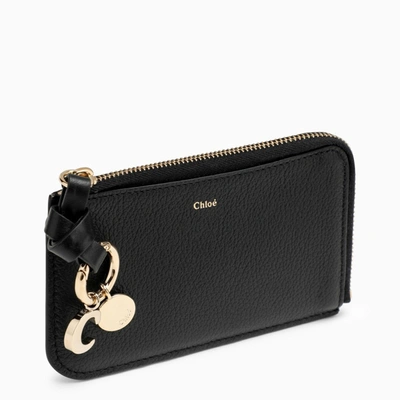 Shop Chloé Black Leather Zipped Card Case