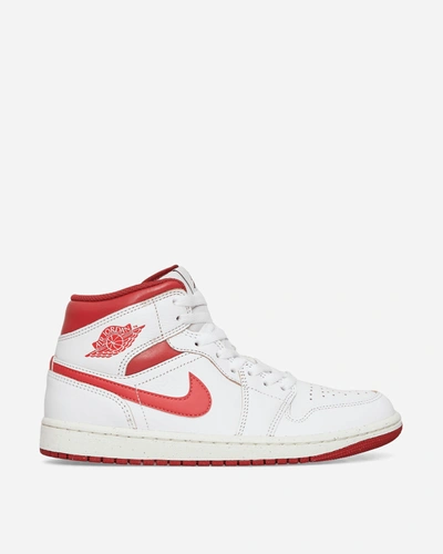 Shop Nike Air Jordan 1 Mid Se Sneakers White / Lobster In Multicolor