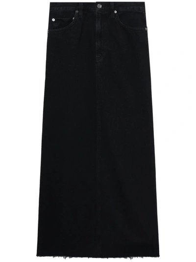 Shop Agolde Hilla Skirt Clothing In Black