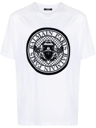 Shop Balmain T-shirts & Tops In Blancnoir