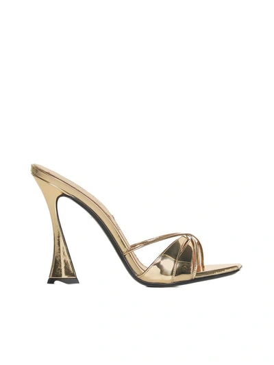 Shop D’accori D'accori Sandals In Liquid Gold