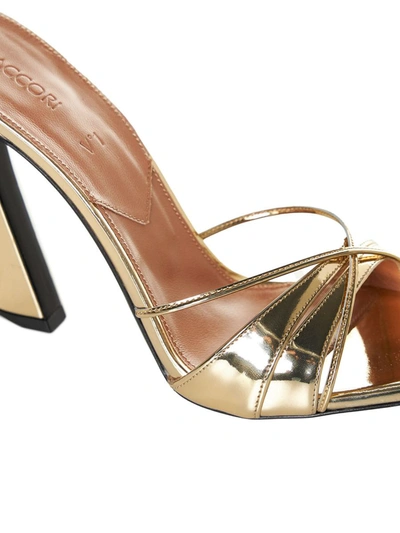 Shop D’accori D'accori Sandals In Liquid Gold