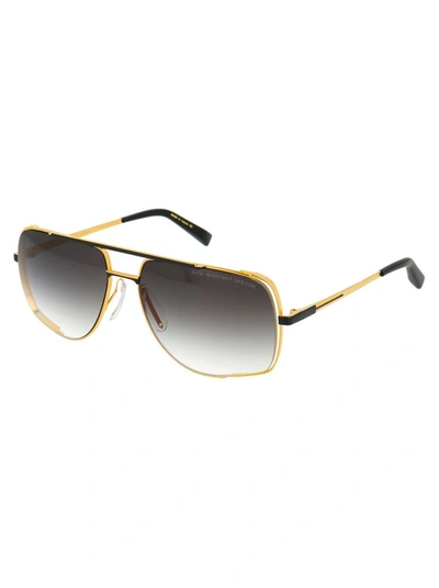 Shop Dita Sunglasses In Yellow Gold - Matte Black
