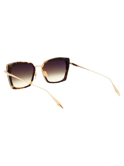 Shop Dita Sunglasses In Tortoise Haze - White Gold