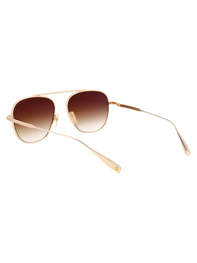 Shop Dita Sunglasses In White Gold Gradient