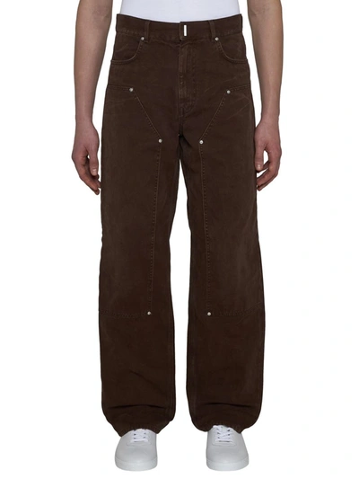 Shop Givenchy Jeans In Brown