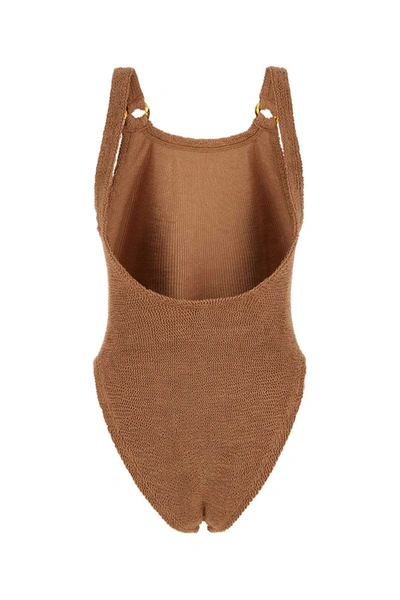 Shop Hunza G Swimsuits In Camel