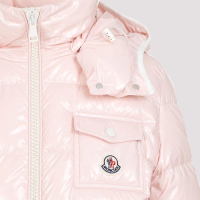 Shop Moncler Andro Down Jacket Wintercoat In Nude & Neutrals