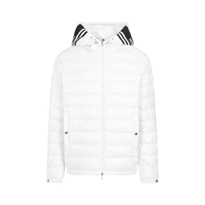 Shop Moncler Cornour Jacket Wintercoat In White