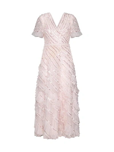 Shop Needle & Thread Needle&thread Dresses In Peony Pink