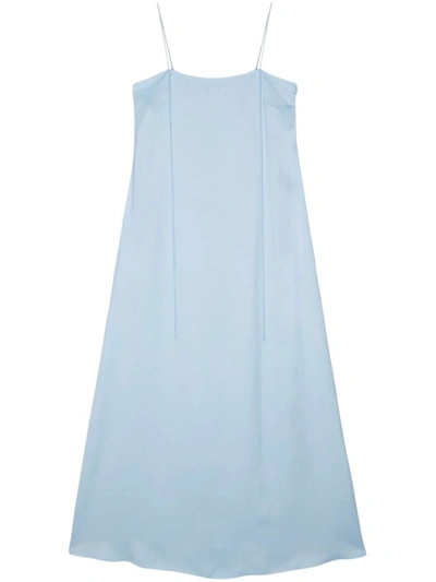 Shop Rohe Róhe Satin Slip Dress Clothing In Blue