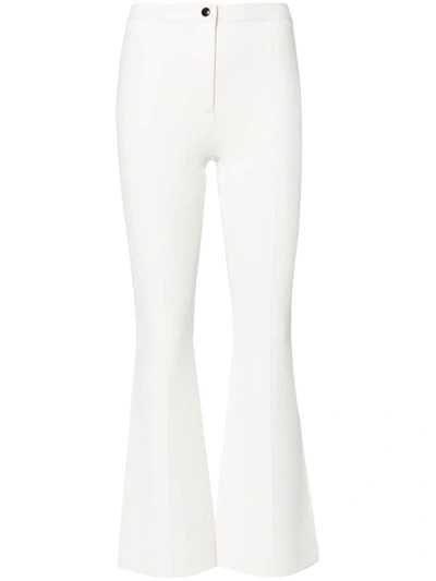 Shop Theory Flare Pant.compact C Clothing In 100 White