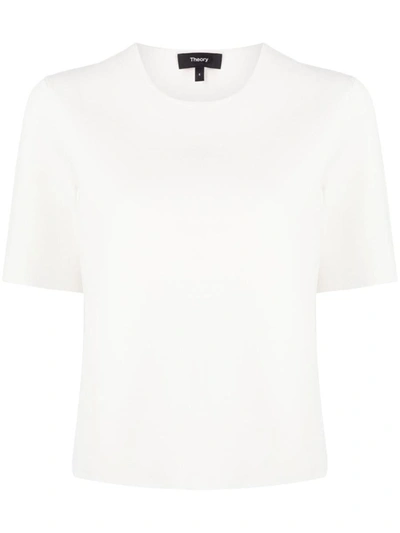 Shop Theory Os Cn Tshirt.compact Clothing In 100 White