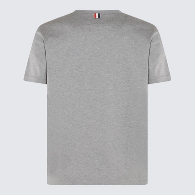 Shop Thom Browne Grey Cotton T-shirt In Lt Grey