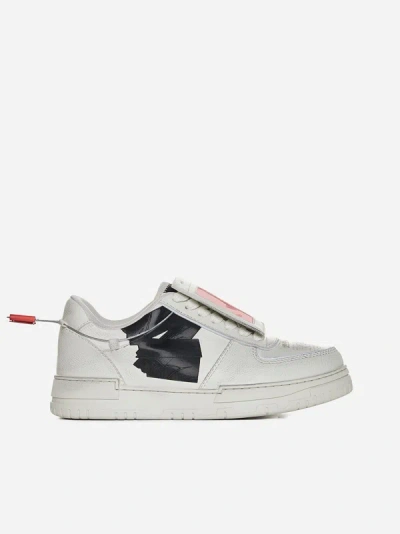 Shop 44 Label Group Avril Faux Leather Sneakers In White