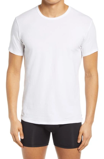 Shop Calvin Klein 3-pack Stretch Cotton Crewneck T-shirts In White