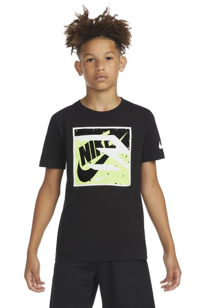 Shop 3 Brand Kids' Rwb Nike X Futura Box Logo Graphic T-shirt In Black