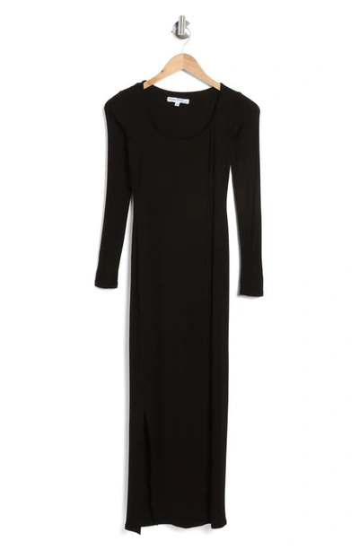 Shop Velvet Torch Long Sleeve Maxi Dress In Black