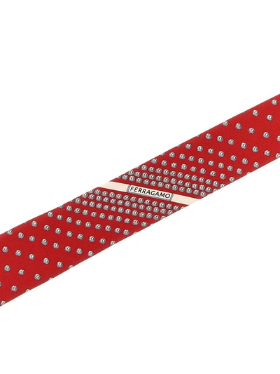 Shop Ferragamo 'tasto' Tie In Red