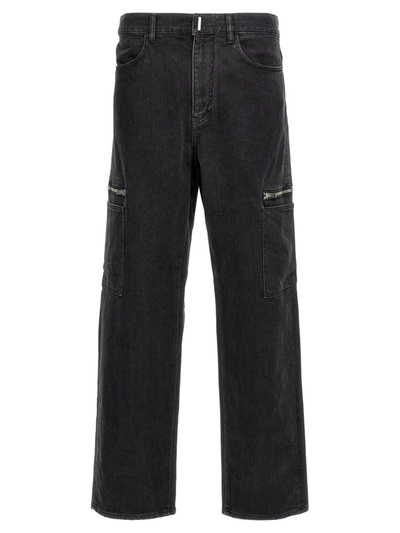 Shop Givenchy Cargo Jeans In Black