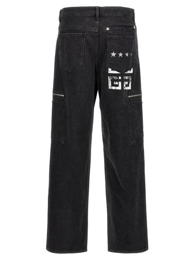 Shop Givenchy Cargo Jeans In Black