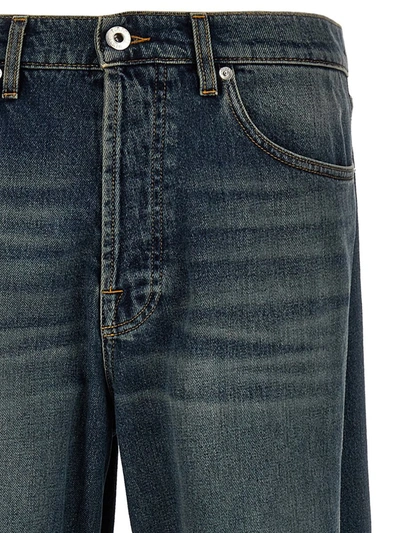 Shop Lanvin 'twisted Leg' Jeans In Blue