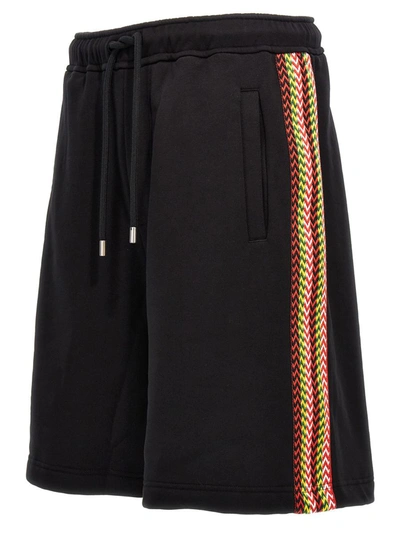 Shop Lanvin 'side Curb' Bermuda Shorts In Black