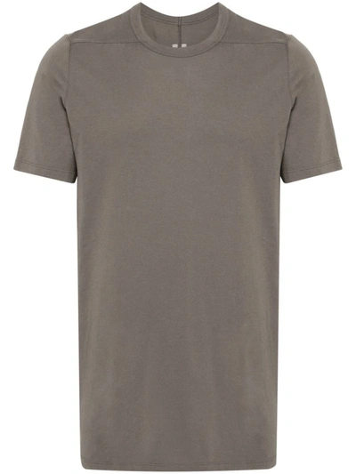 Shop Rick Owens Panelled Cotton T-shirt In Dust