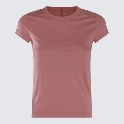 Shop Rick Owens Dusty Pink Cotton T-shirt